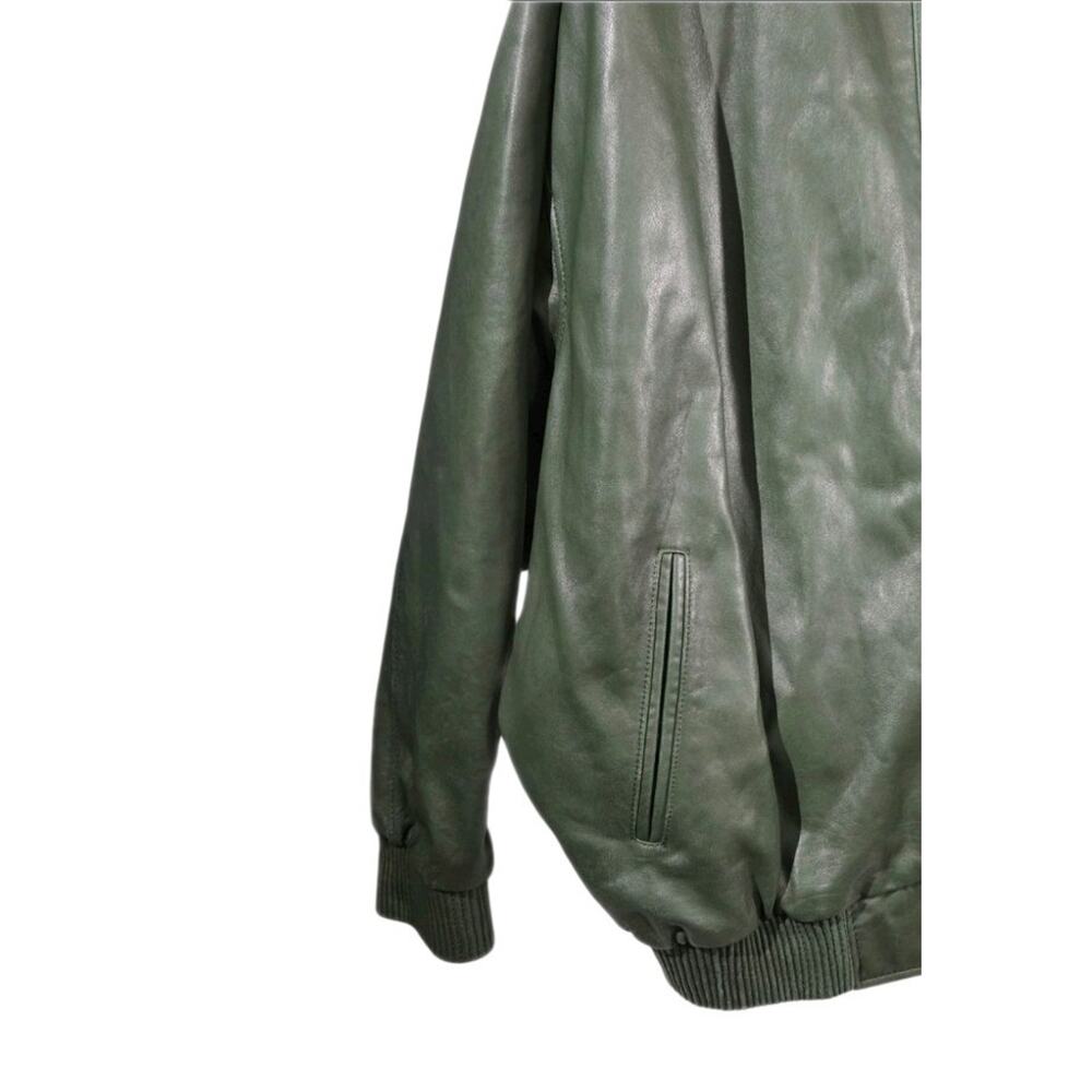 Vintage Rocco Tuscani Italian Lambskin Leather Bomber Jacket XXL 58in - Picture 3 of 16
